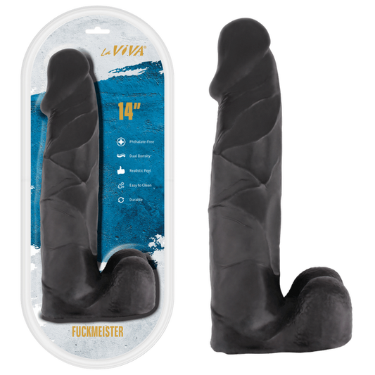 La Viva Aussie Dongs Fuckmiester 14" Dildo Black