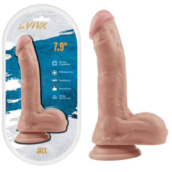 La Viva Aussie Dongs Jack 7.9" Dildo Flesh