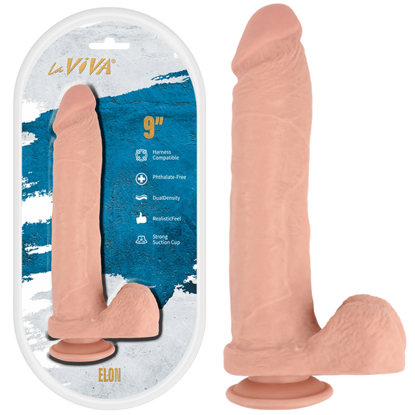 La Viva Aussie Dongs Elon 9" Dildo Flesh