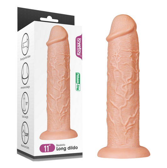 Lovetoy 11" Realistic Long Dildo (Flesh)