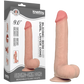 Lovetoy 9" Sliding Skin Dual Layer Dong (Flesh)