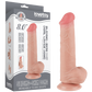 Lovetoy 8" Sliding Skin Dual Layer Dong (Flesh)