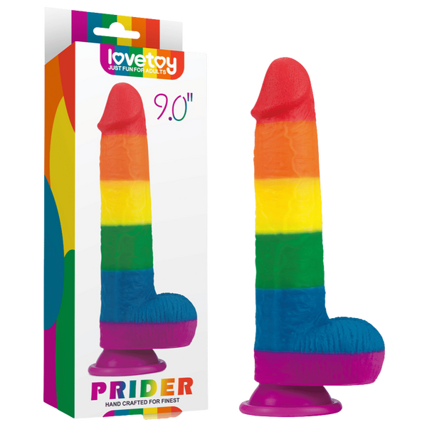 Lovetoy Prider 9" Rainbow Dildo