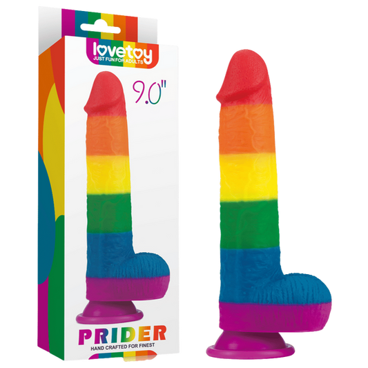 Lovetoy Prider 9" Rainbow Dildo