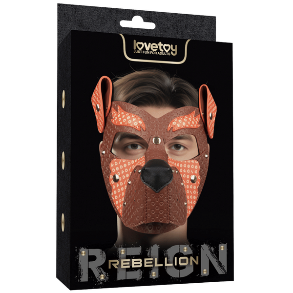 Lovetoy Rebellion Reign Fox Pup Mask (Brown/Orange)