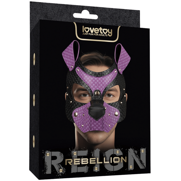 Lovetoy Rebellion Reign Classic Wicked Pup Mask (Purple/Black)