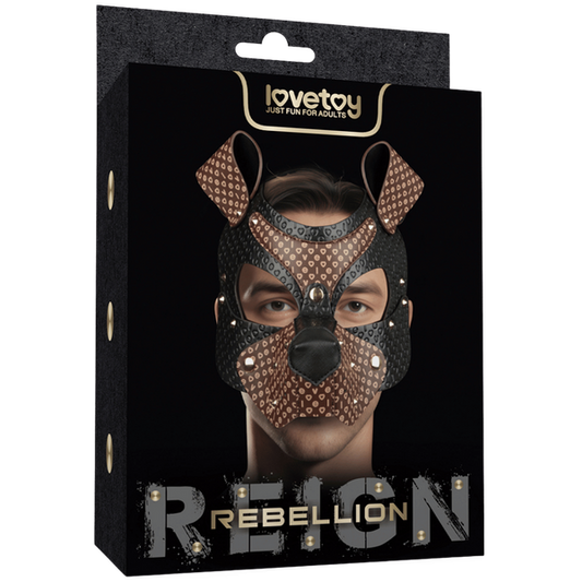 Lovetoy Rebellion Reign Classic Pup Mask (Black/Brown)