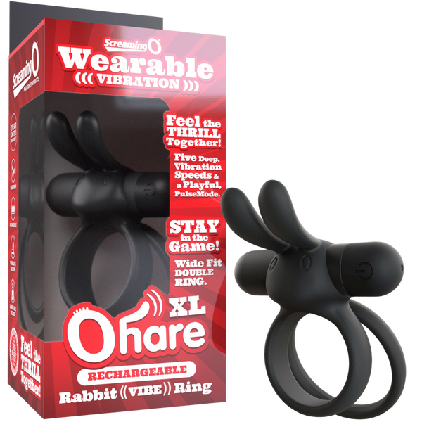 ScreamingO OHare XL Couples Vibrating Ring - Black
