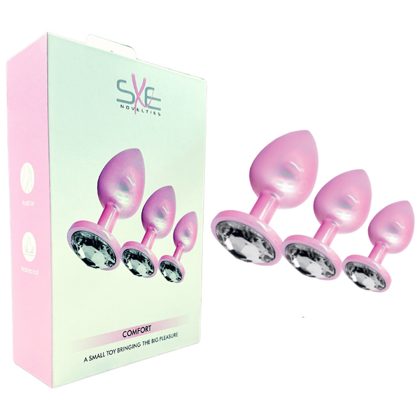 SXE Stainless Steel Comfort 3 Pc Butt Plug Set