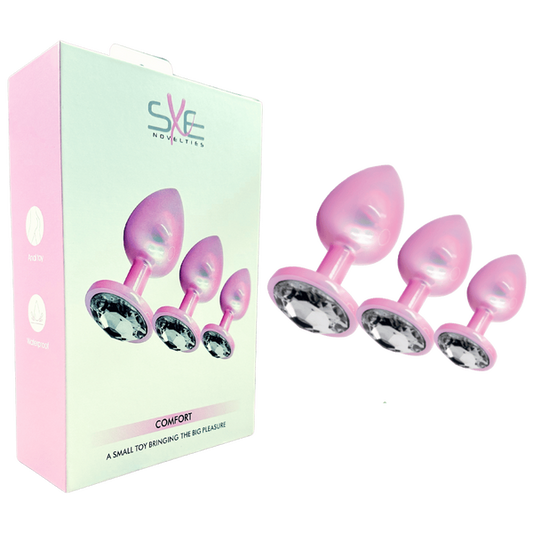 SXE Stainless Steel Comfort 3 Pc Butt Plug Set