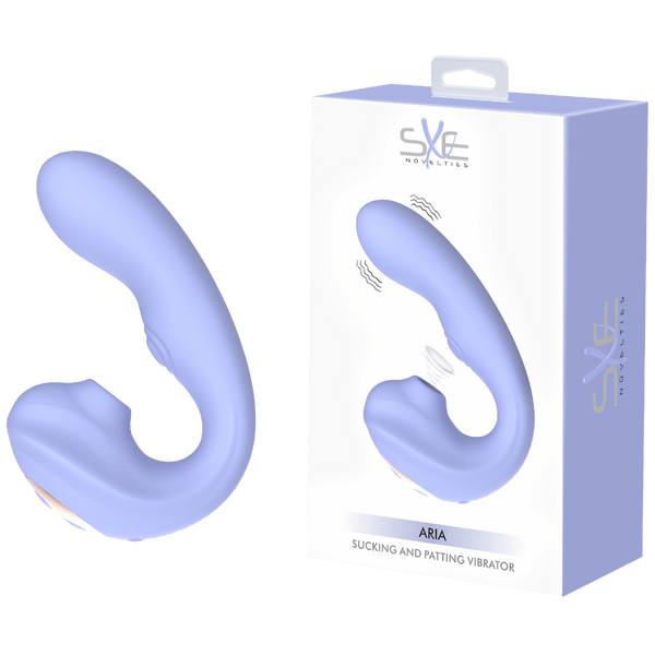 SXE Aria - Air Pulse C Shaped Suction and Tapping Vibrator (Lilac)