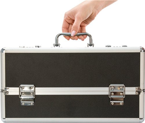 The Toy Chest Vibrator Sex Toy Case Storage - Large Black 15"x 8"x 7"