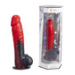 Adrien Lastic Silexd 8" Model 1 Fantasy Liquid Silicone Devil Red Dildo Stripes