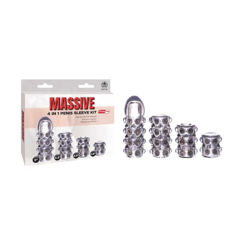Excellent Power | Massive 4 In 1 TPE Penis Sleeve Kit Set In Smoky
