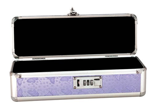 The Toy Chest - Small Lockable Vibrator Sex Toy Case Purple 30.5cm x 10cm x 10cm
