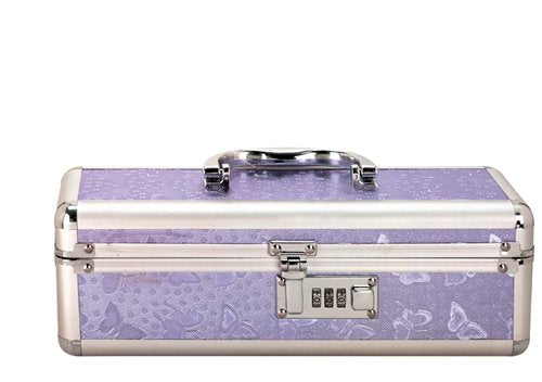 The Toy Chest - Small Lockable Vibrator Sex Toy Case Purple 30.5cm x 10cm x 10cm