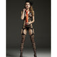 Rimes Fetish Lingerie Stocking Top With Attached Garter Stockings Black Size OS