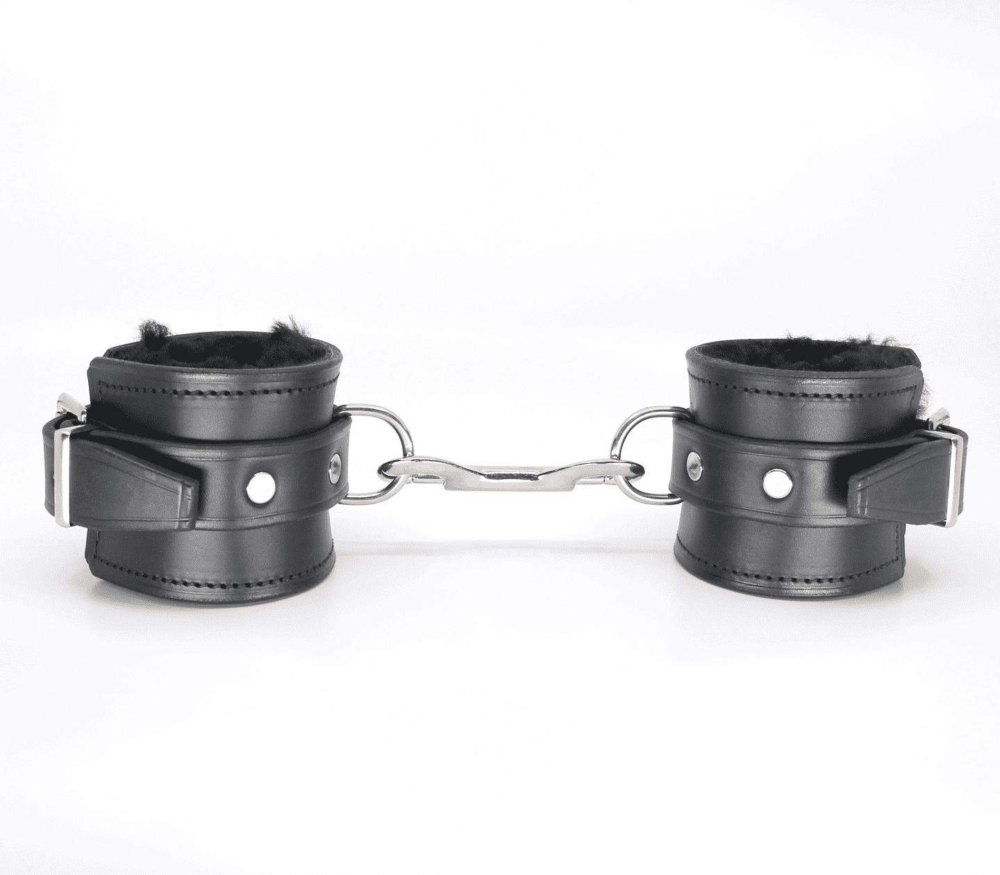 Love In Leather Sheepskin Lined Leather Ankle Restraints