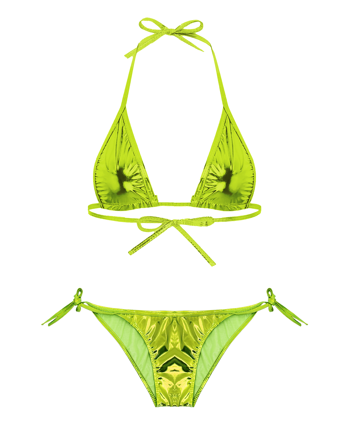 Love In Leather BIK003 Metallic Micro Bikini One Size - MULTIPLE COLOURS