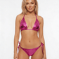 Love In Leather BIK003 Metallic Micro Bikini One Size - MULTIPLE COLOURS