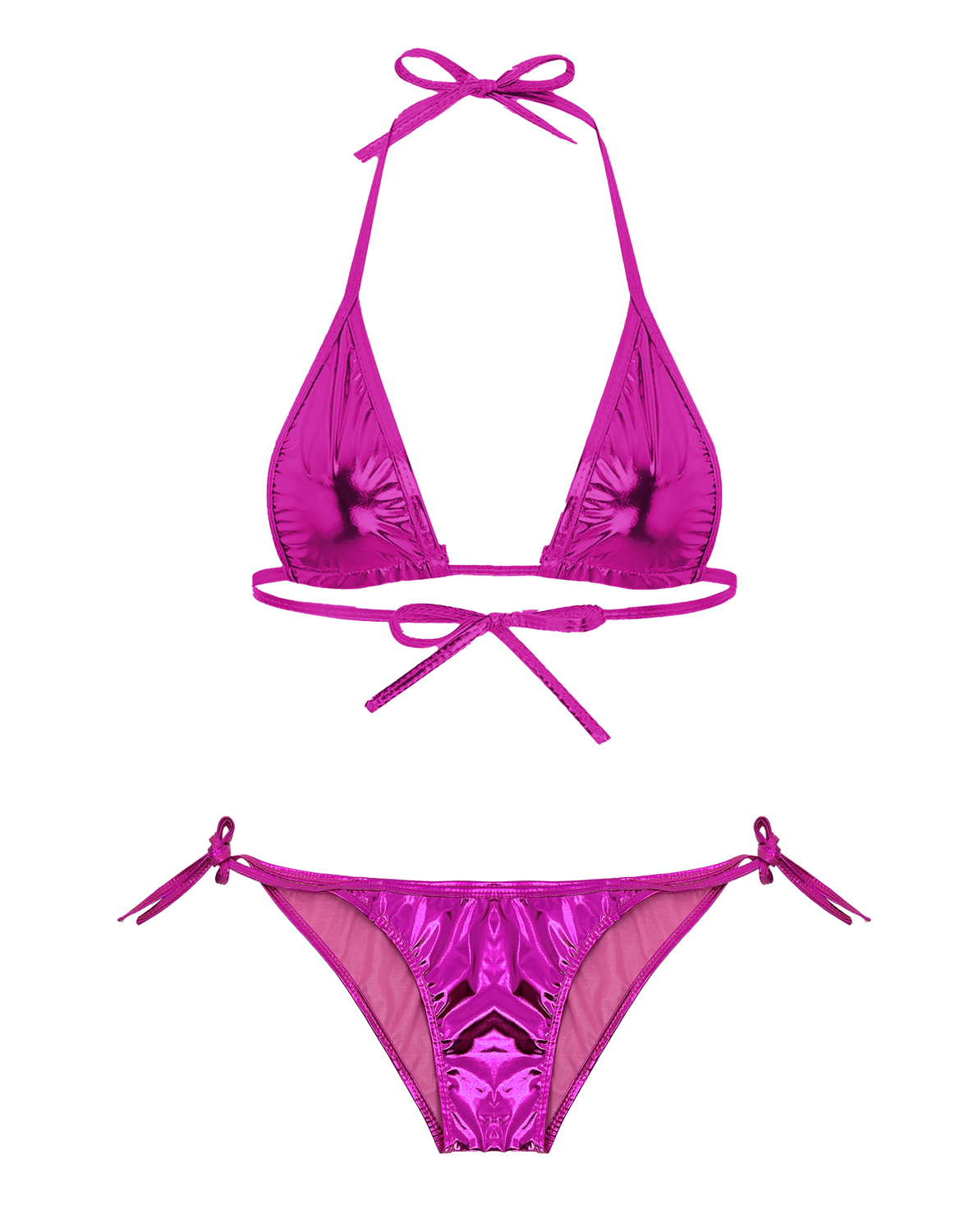 Love In Leather BIK003 Metallic Micro Bikini One Size - MULTIPLE COLOURS