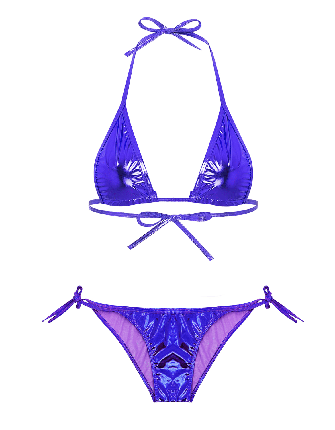 Love In Leather BIK003 Metallic Micro Bikini One Size - MULTIPLE COLOURS