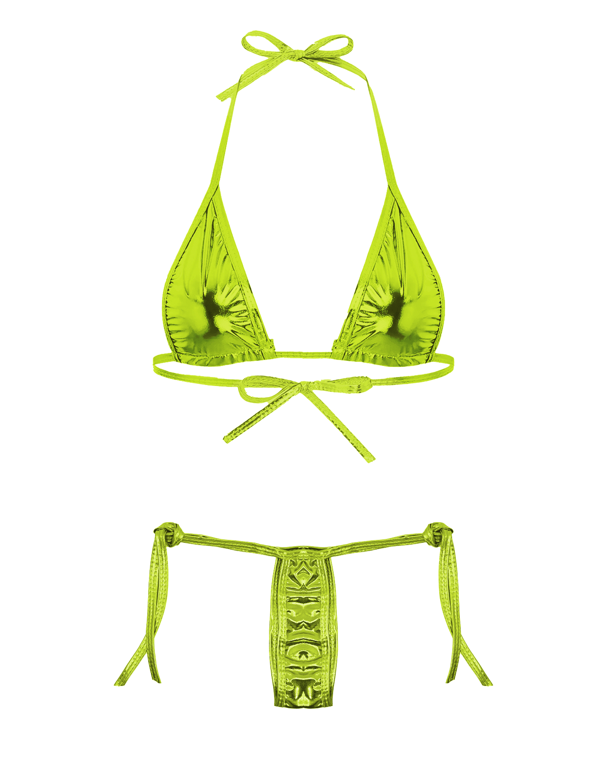 Love In Leather BIK004 Metallic Micro Bikini One Size - MULTIPLE COLOURS