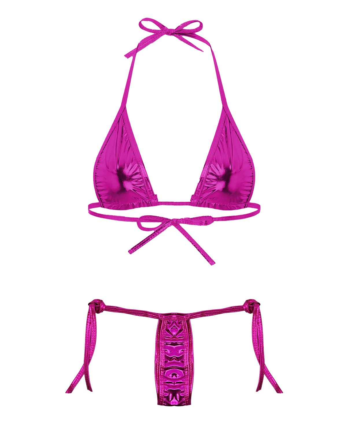 Love In Leather BIK004 Metallic Micro Bikini One Size - MULTIPLE COLOURS