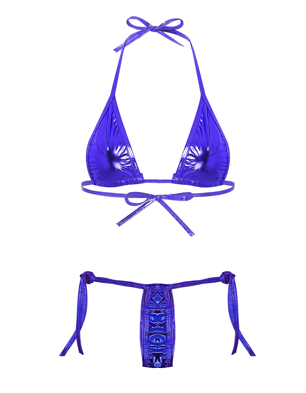 Love In Leather BIK004 Metallic Micro Bikini One Size - MULTIPLE COLOURS