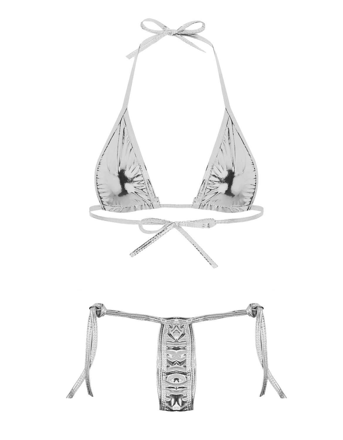 Love In Leather BIK004 Metallic Micro Bikini One Size - MULTIPLE COLOURS