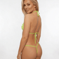 Love In Leather BIK005 Rhinestone Embellished Micro Bikini One Size - MULTIPLE COLOURS