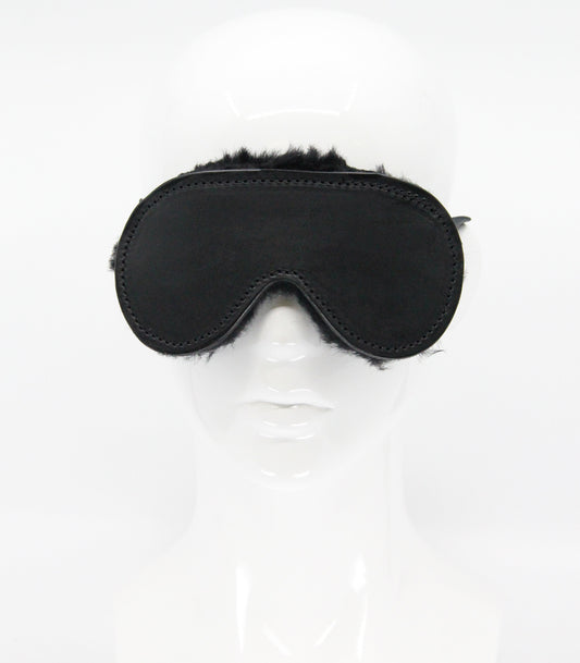 Love In Leather Sheepskin Lined Blindfold BLI004