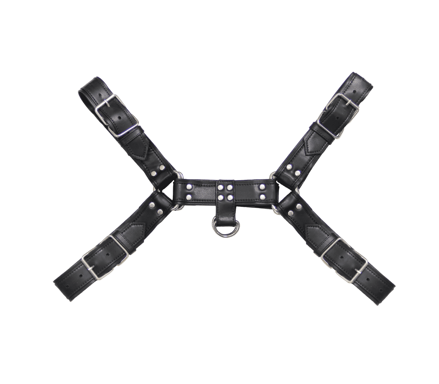 Love In Leather Black PU Bulldog Brace BRA019