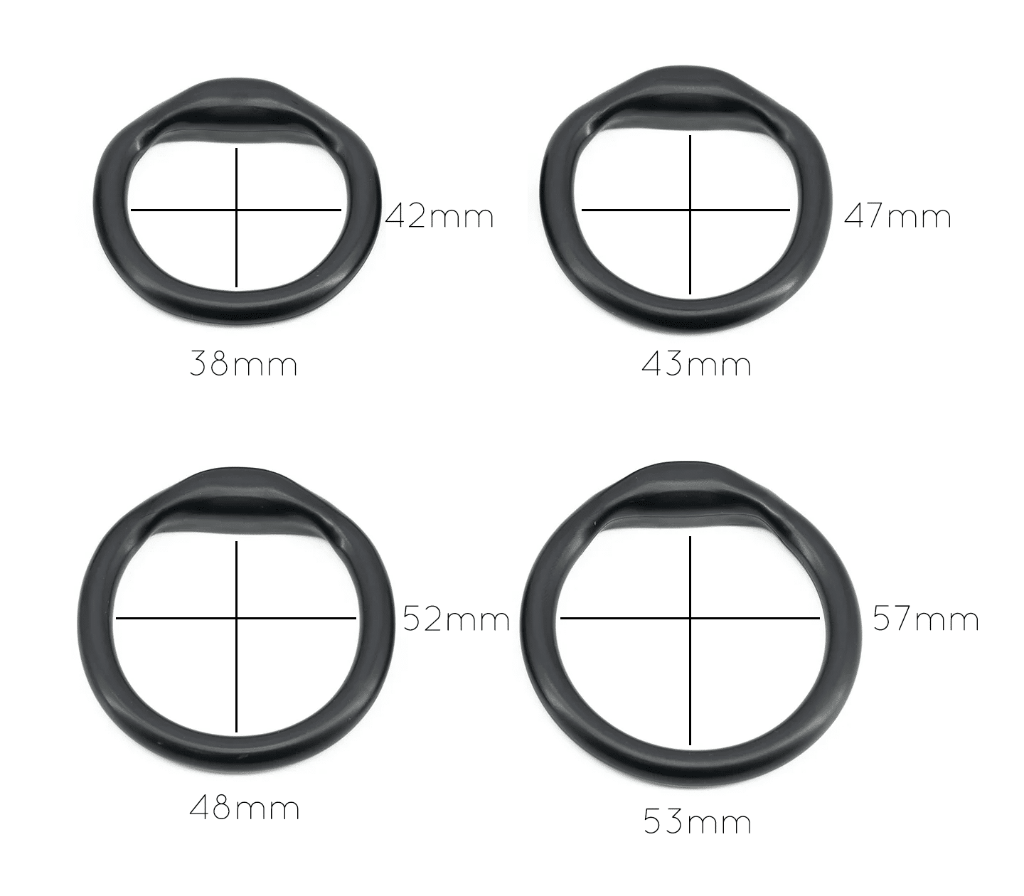 Love In Leather CAGE012 Micro Cock Cage Flat Chastity - MULTIPLE COLOURS