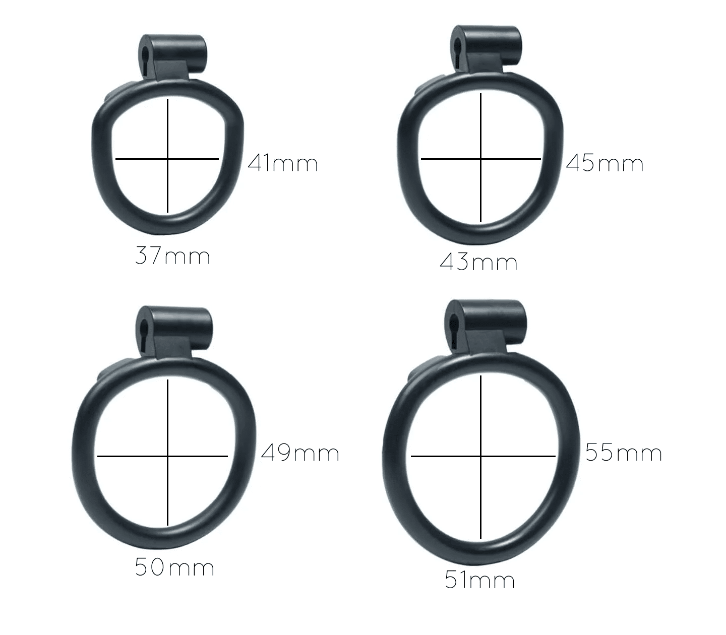 Love In Leather CAGE013 Micro Cock Cage Flat Chastity - MULTIPLE COLOURS