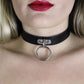 Love In Leather Faux Leather Collar With Double Sided Buckle Closure