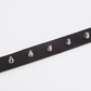 Love In Leather Faux Leather Collar With Silver Dog Spikes