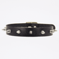 Love In Leather Faux Leather Collar With Silver Dog Spikes