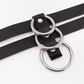 Love In Leather Faux Leather Collar With Double Strap Design