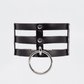 Love In Leather Faux Leather Collar With Triple Strap Design