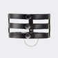 Love In Leather Faux Leather Collar With Triple Strap Design