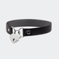 Love In Leather Faux Leather Collar With Functional Heart Padlock
