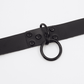 Love In Leather Faux Leather Collar With Black Metal Hardware