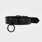 Love In Leather Faux Leather Collar With Black Metal Hardware