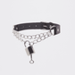 Love In Leather Faux Leather Collar With Padlock Pendant