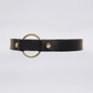 Love In Leather Faux Leather Choker Collar With 40mm O-Ring