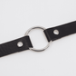 Love In Leather Faux Leather Choker Collar With 40mm O-Ring