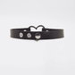 Love In Leather Faux Leather Choker Collar With 40mm Heart Ring