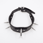 Love In Leather Unlined Wide Leather Collar With Long Dog Spikes