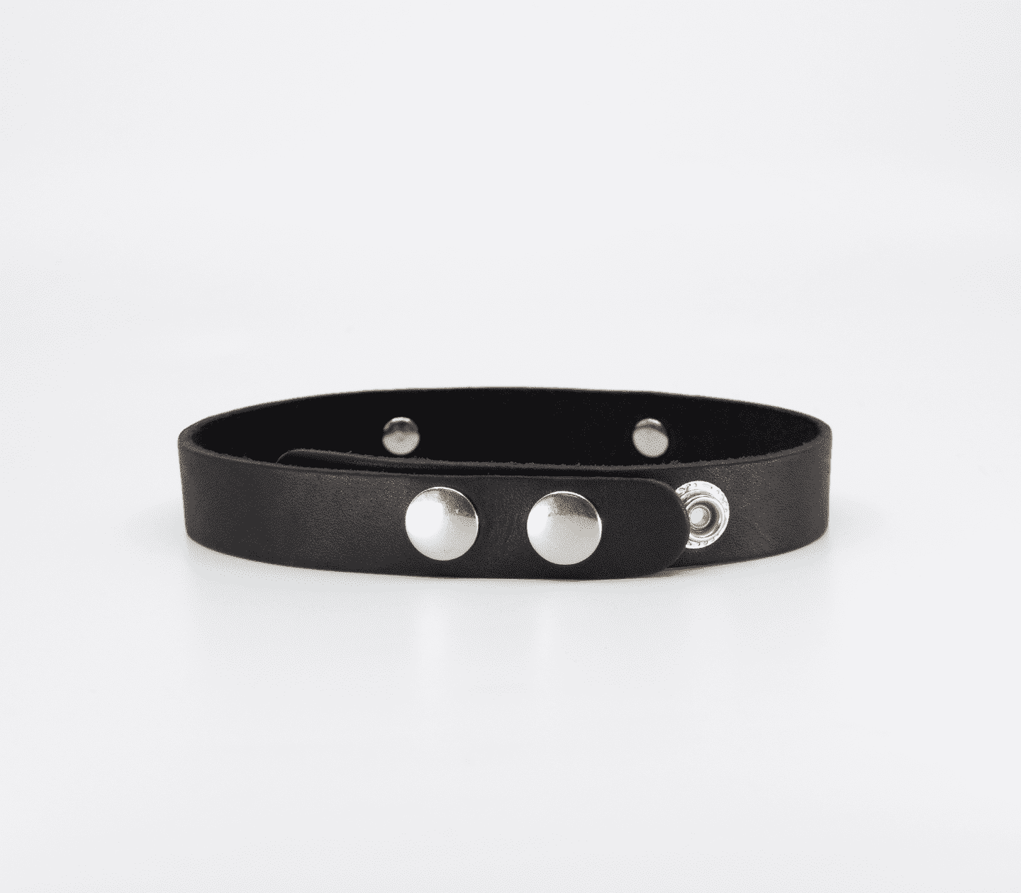 Love In Leather 'SLAVE' Diamanté Word Thin Leather Collar